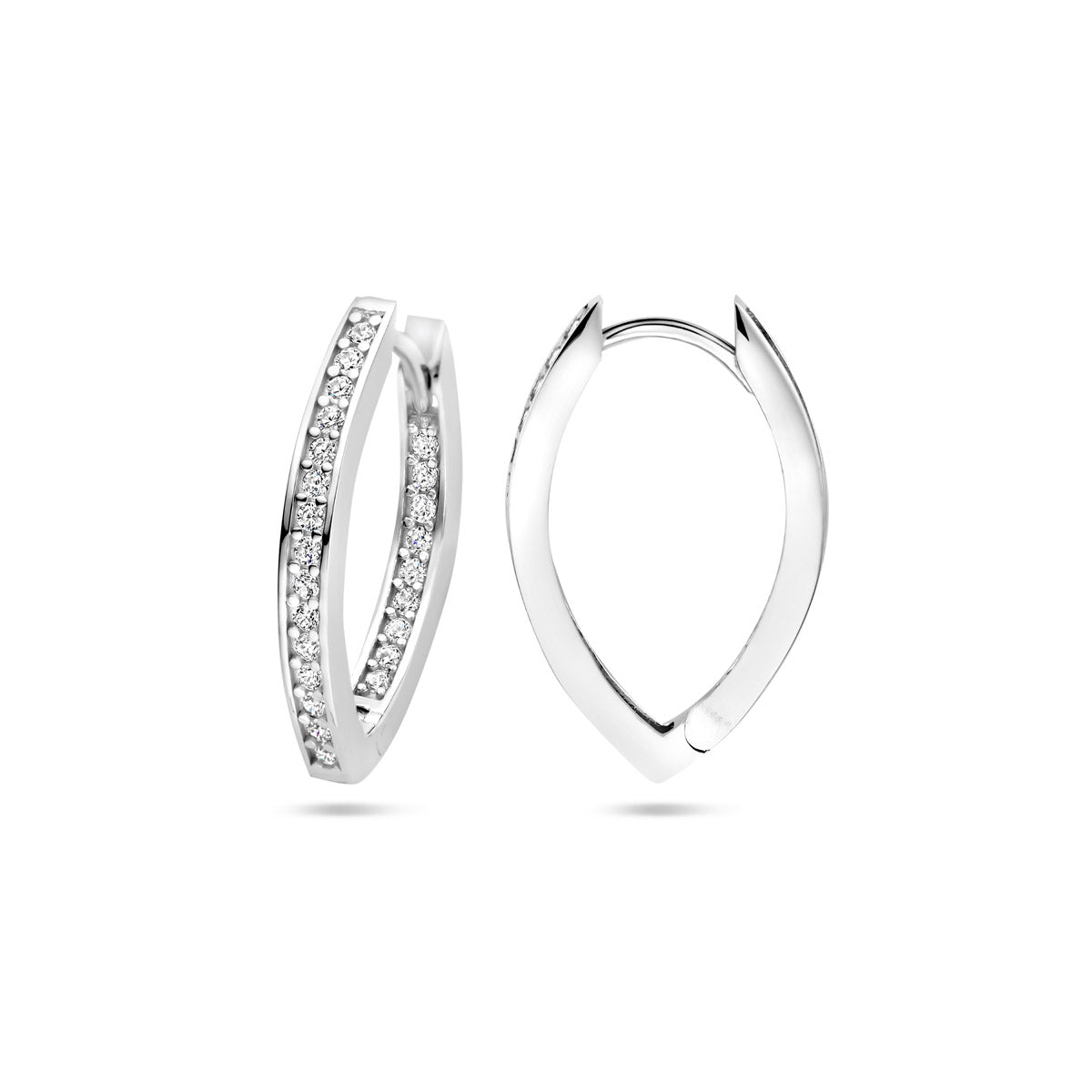 vDam Klapoorringen Zirkonia 21 Mm Zilver Gerhodineerd 1340043