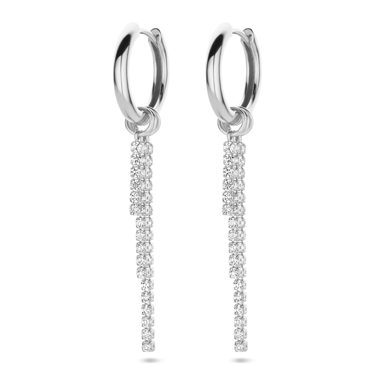 vDam Klapoorringen Zirkonia 46 Mm Zilver Gerhodineerd 1339859