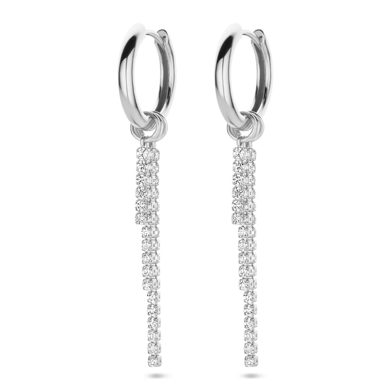 vDam Klapoorringen Zirkonia 46 Mm Zilver Gerhodineerd 1339859