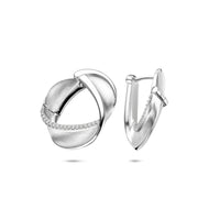 vDam Klapoorringen Zirkonia Poli/mat 21,5 Mm Zilver Gerhodineerd 1341186