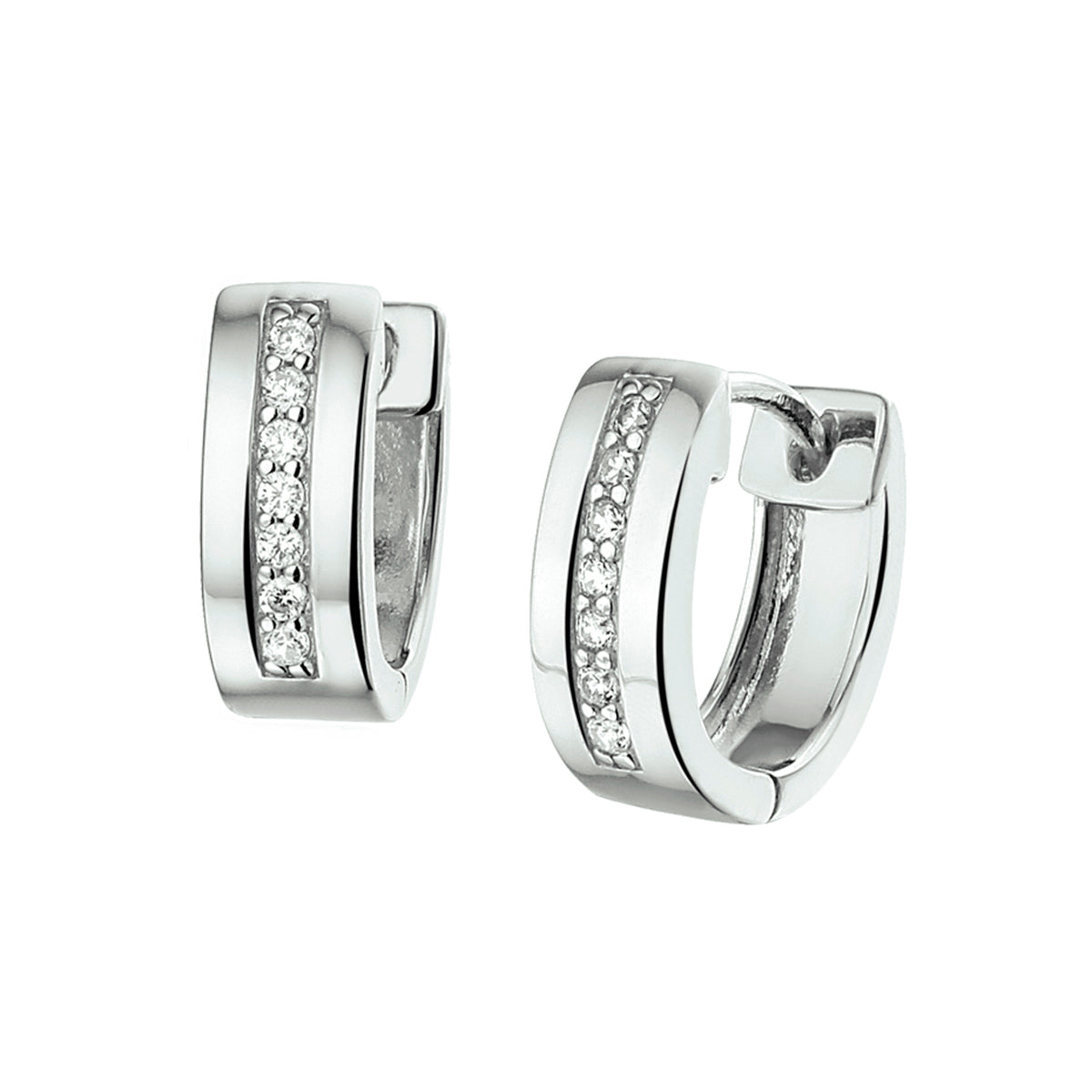 vDam Klapoorringen Zirkonia Zilver Gerhodineerd 1325820