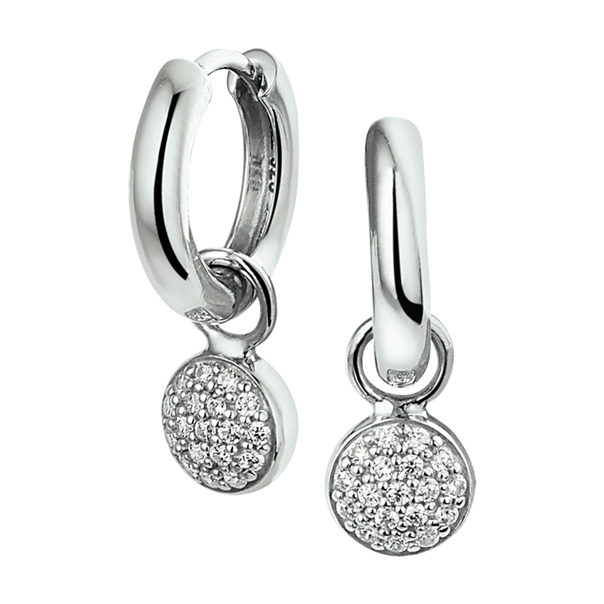 vDam Klapoorringen Zirkonia Zilver Gerhodineerd 1327090