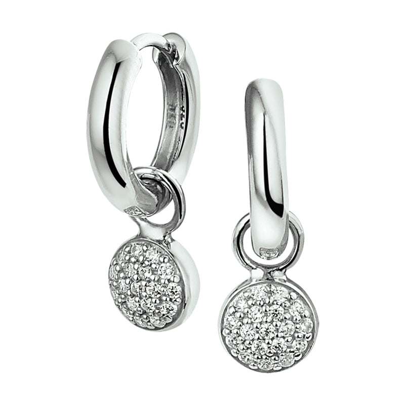 vDam Klapoorringen Zirkonia Zilver Gerhodineerd 1327090