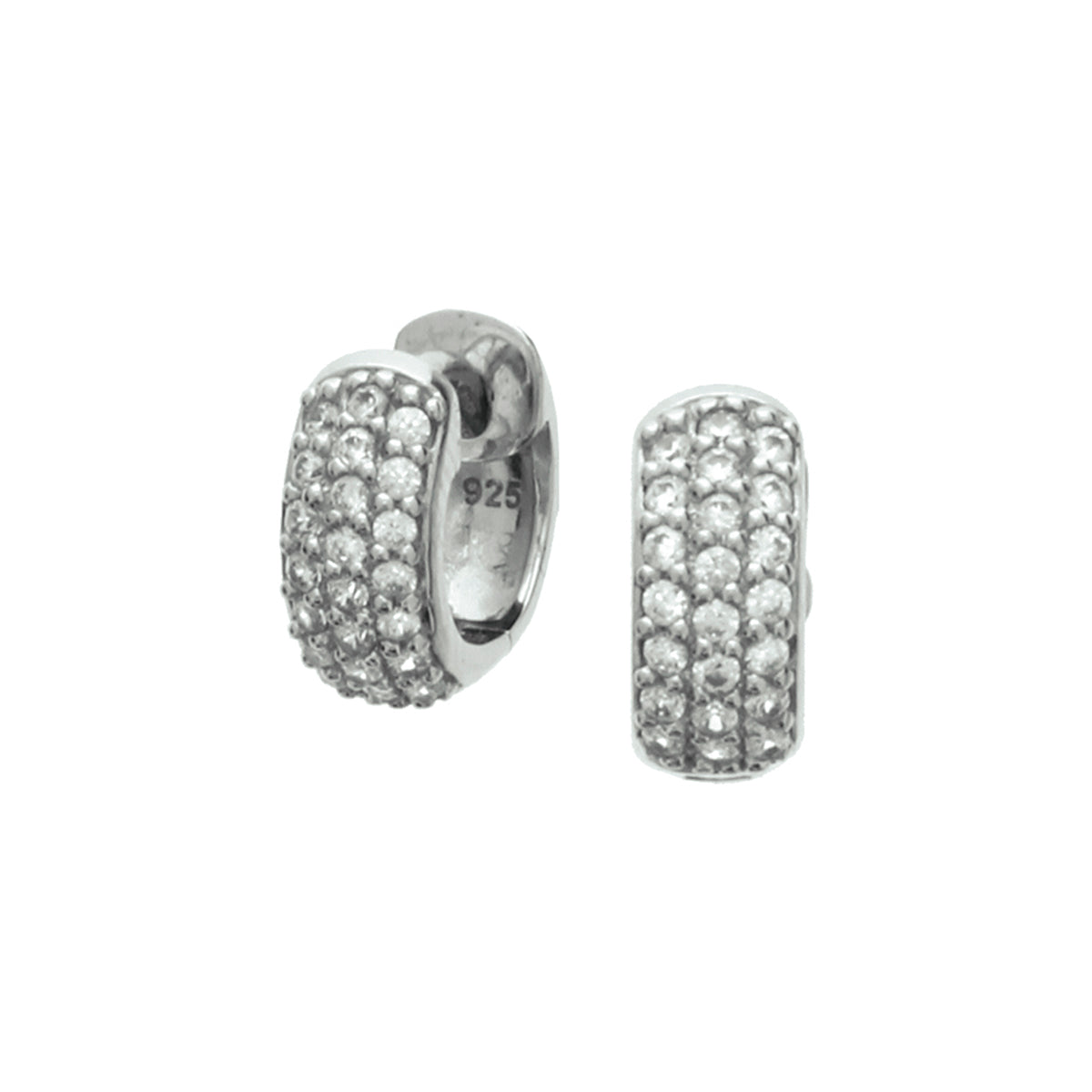 vDam Klapoorringen Zirkonia Zilver Gerhodineerd 1326035