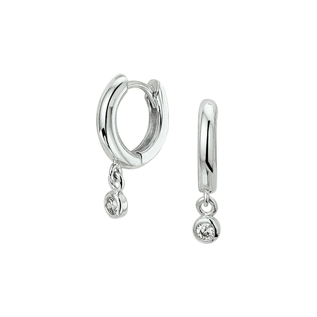 vDam Klapoorringen Zirkonia Zilver Gerhodineerd 1327416