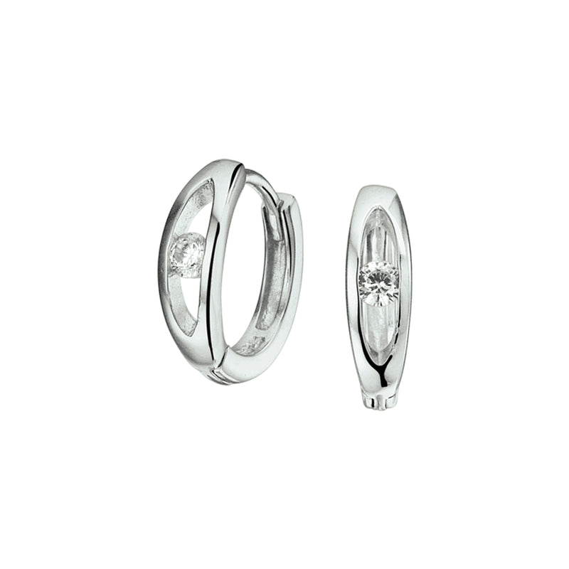 vDam Klapoorringen Zirkonia Zilver Gerhodineerd 1326986