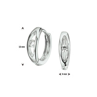 vDam Klapoorringen Zirkonia Zilver Gerhodineerd 1326986