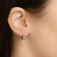 vDam Klapoorringen Zirkonia Zilver Gerhodineerd 1326986