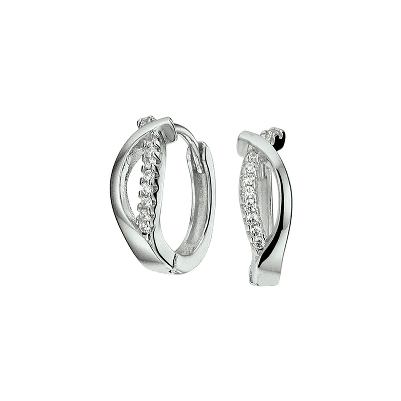 vDam Klapoorringen Zirkonia Zilver Gerhodineerd 1332709