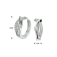 vDam Klapoorringen Zirkonia Zilver Gerhodineerd 1326992