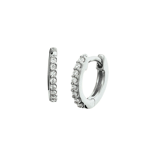 vDam Klapoorringen Zirkonia Zilver Gerhodineerd 1327907