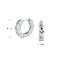 vDam Klapoorringen Zirkonia Zilver Gerhodineerd 1329345