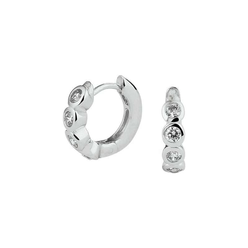 vDam Klapoorringen Zirkonia Zilver Gerhodineerd 1329345