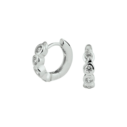 vDam Klapoorringen Zirkonia Zilver Gerhodineerd 1329345