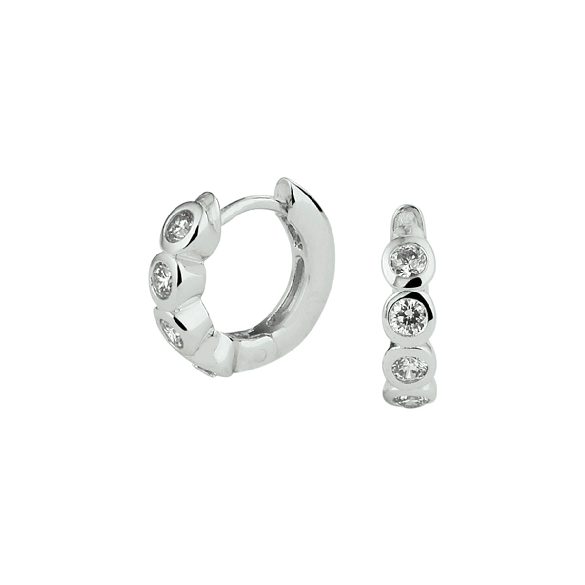 vDam Klapoorringen Zirkonia Zilver Gerhodineerd 1332687