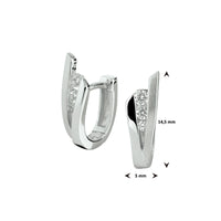 vDam Klapoorringen Zirkonia Zilver Gerhodineerd 1330150