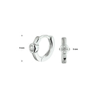 vDam Klapoorringen Zirkonia Zilver Gerhodineerd 1331370