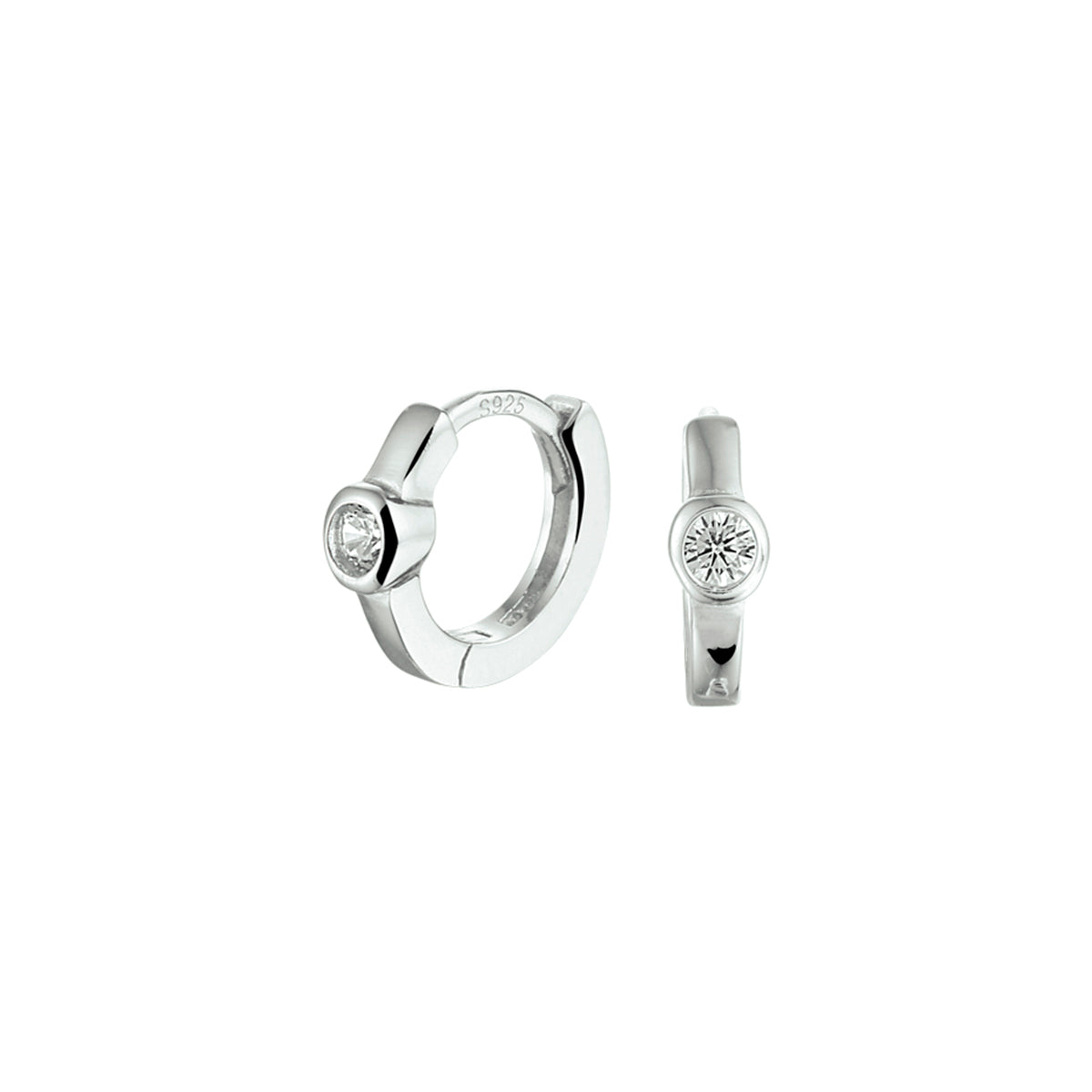 vDam Klapoorringen Zirkonia Zilver Gerhodineerd 1331370