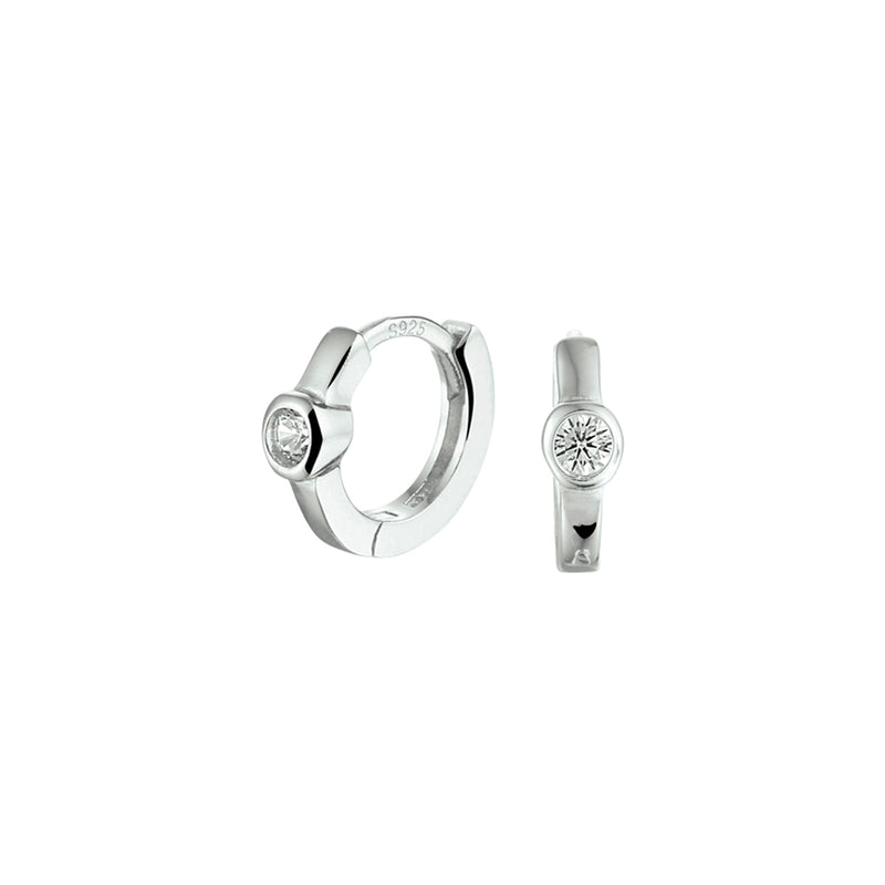 vDam Klapoorringen Zirkonia Zilver Gerhodineerd 1332683