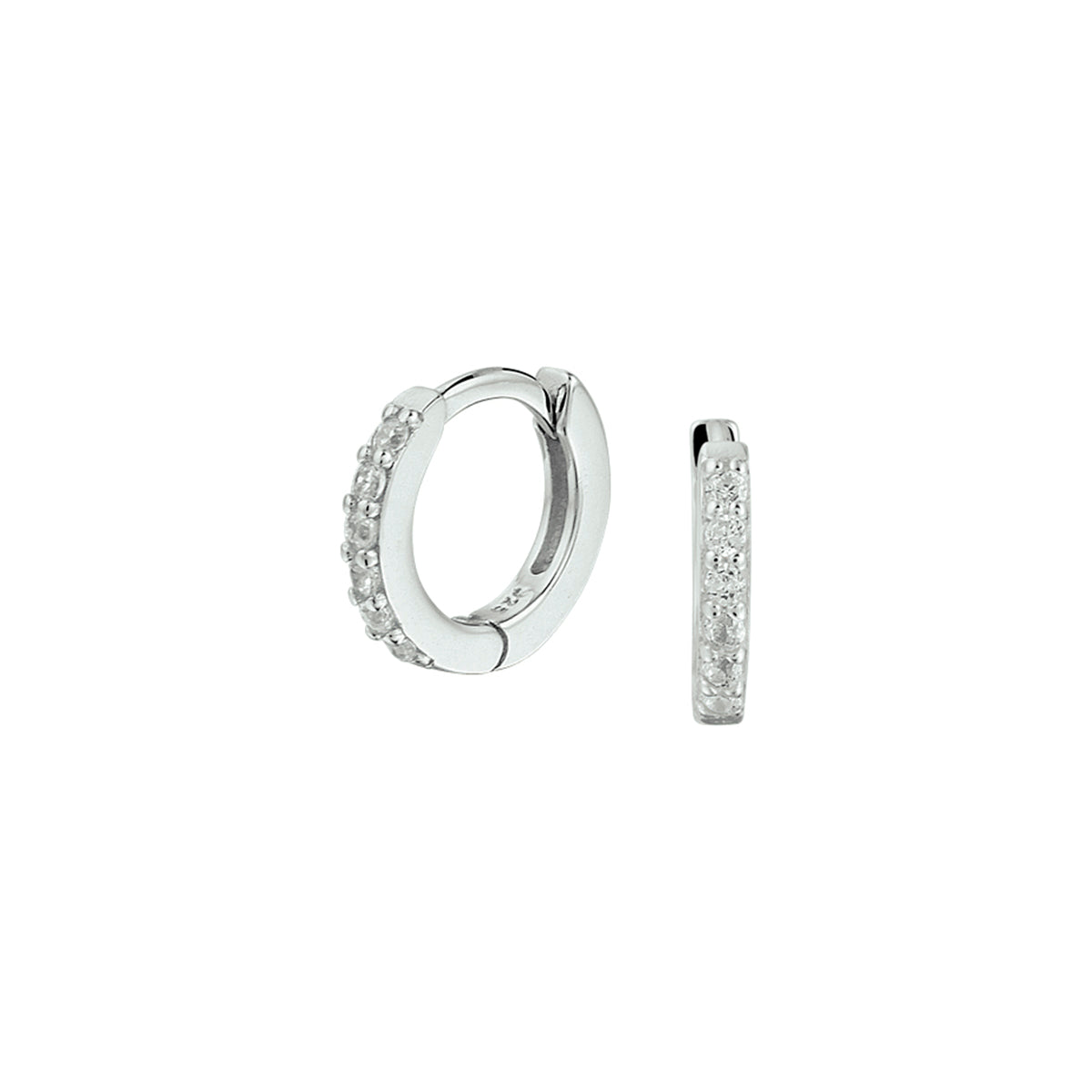 vDam Klapoorringen Zirkonia Zilver Gerhodineerd 1331968