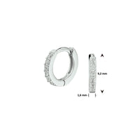 vDam Klapoorringen Zirkonia Zilver Gerhodineerd 1331968