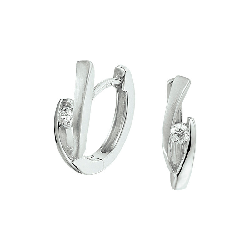 vDam Klapoorringen Zirkonia Zilver Gerhodineerd 1332214