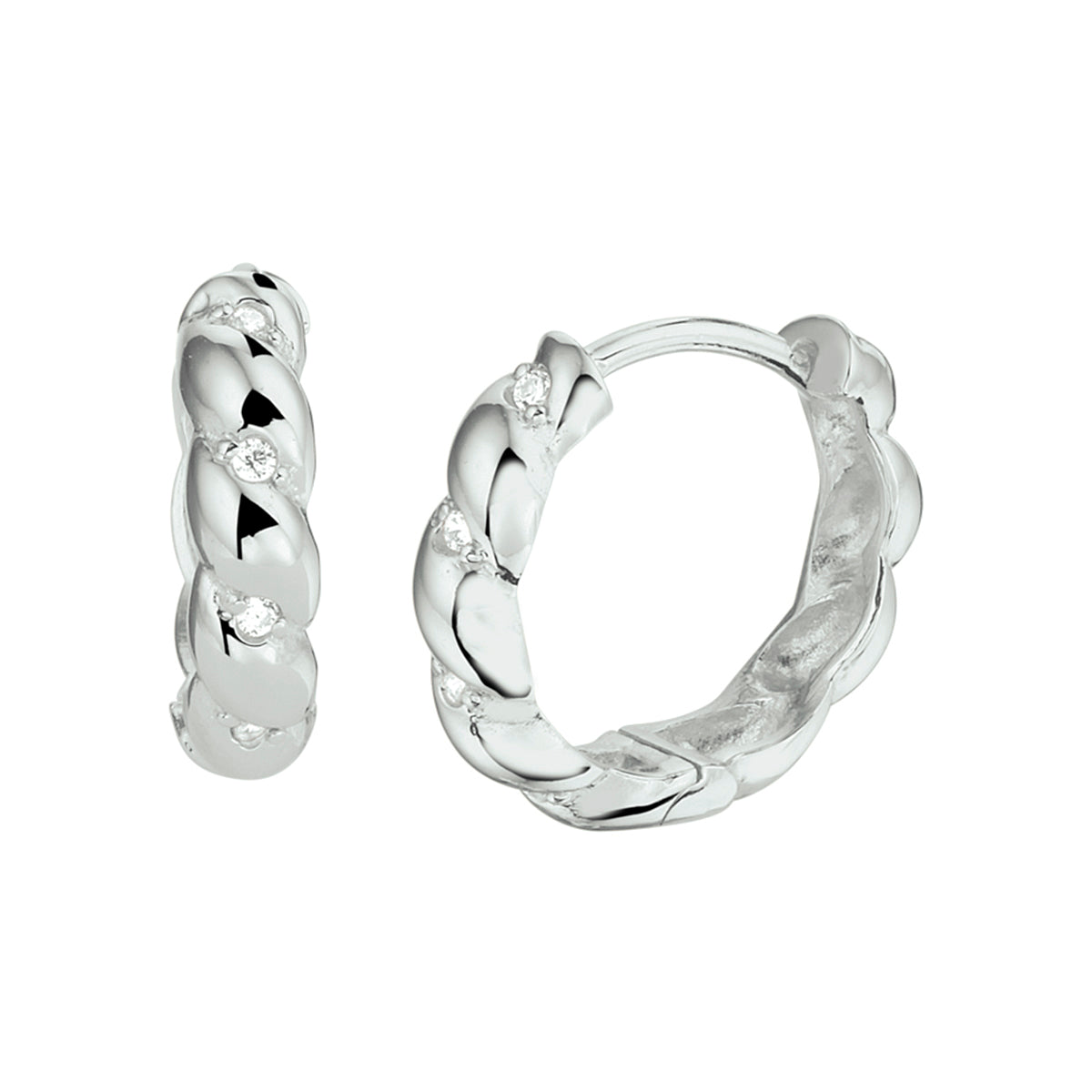 vDam Klapoorringen Zirkonia Zilver Gerhodineerd 1332826