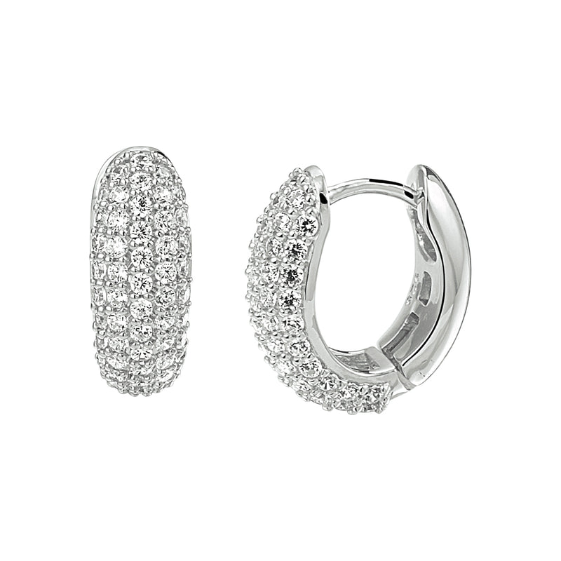 vDam Klapoorringen Zirkonia Zilver Gerhodineerd 1333513