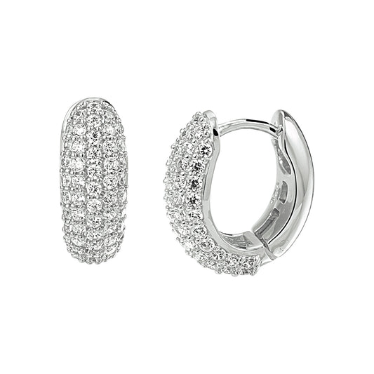 vDam Klapoorringen Zirkonia Zilver Gerhodineerd 1333513