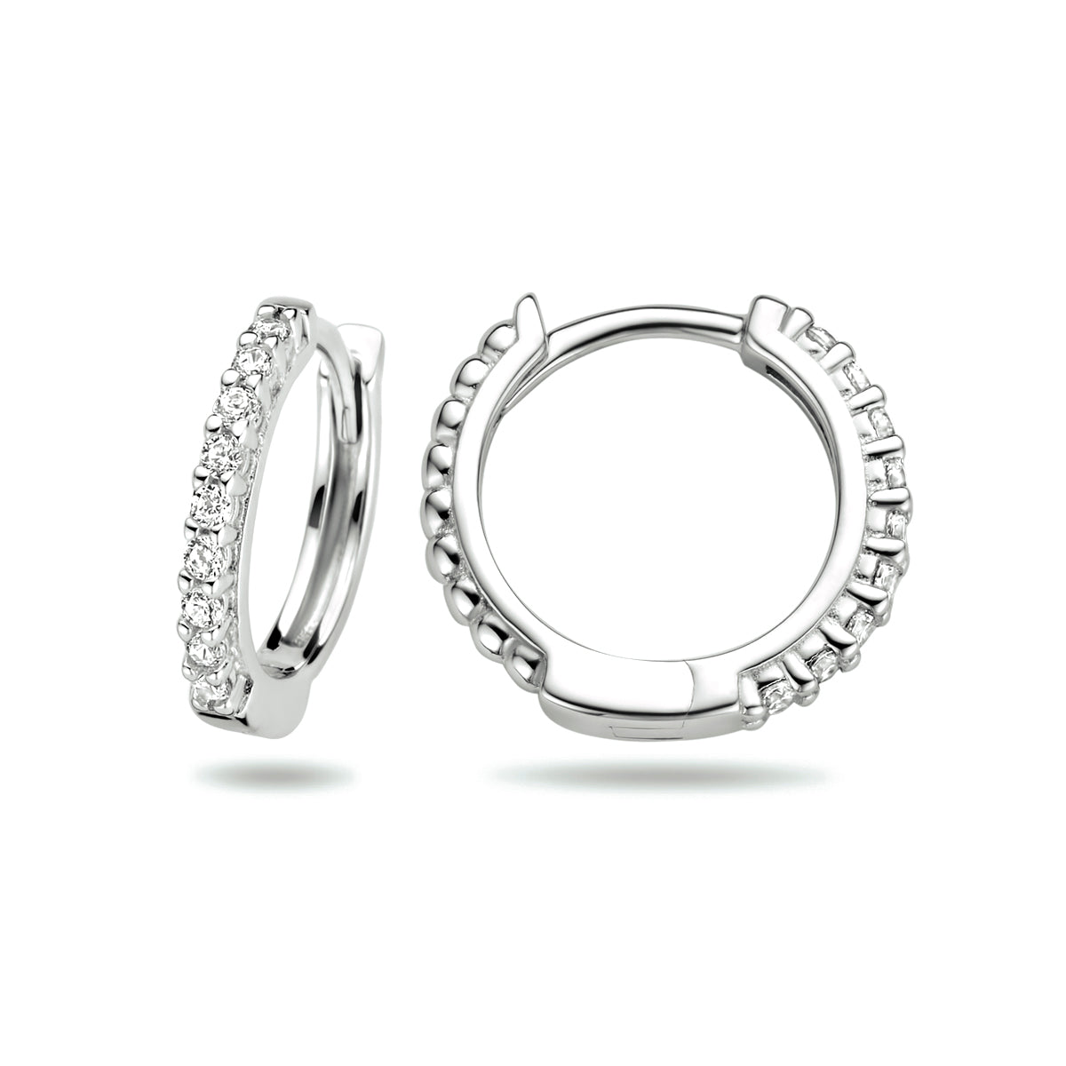 vDam Klapoorringen Zirkonia Zilver Gerhodineerd 1333863