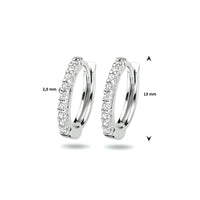 vDam Klapoorringen Zirkonia Zilver Gerhodineerd 1333863