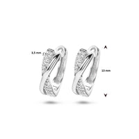 vDam Klapoorringen Zirkonia Zilver Gerhodineerd 1334895