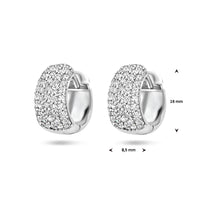 vDam Klapoorringen Zirkonia Zilver Gerhodineerd 1336943