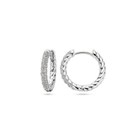 vDam Klapoorringen Zirkonia Zilver Gerhodineerd 1338237