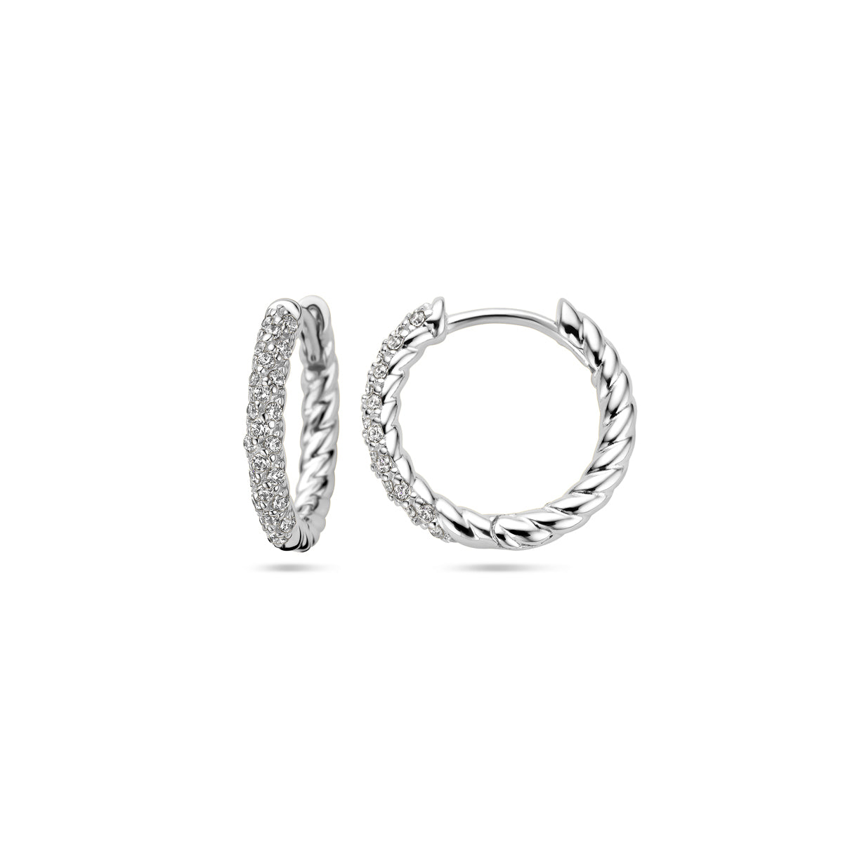 vDam Klapoorringen Zirkonia Zilver Gerhodineerd 1338237