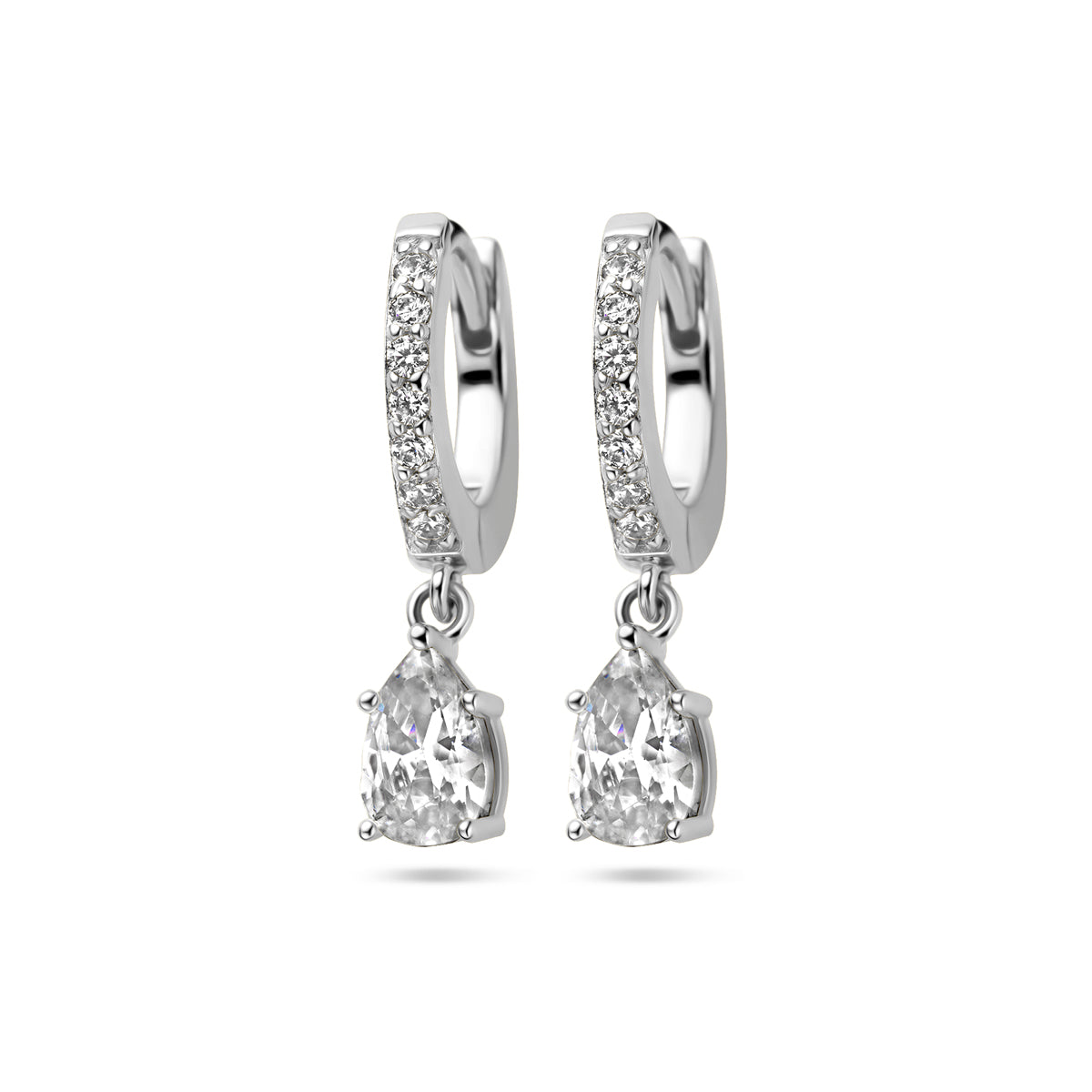 vDam Klapoorringen Zirkonia Zilver Gerhodineerd 1338245