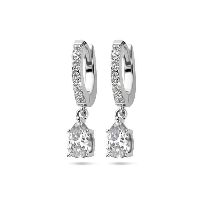 vDam Klapoorringen Zirkonia Zilver Gerhodineerd 1338245