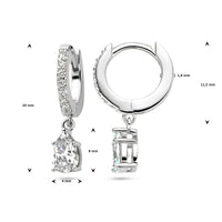 vDam Klapoorringen Zirkonia Zilver Gerhodineerd 1338245