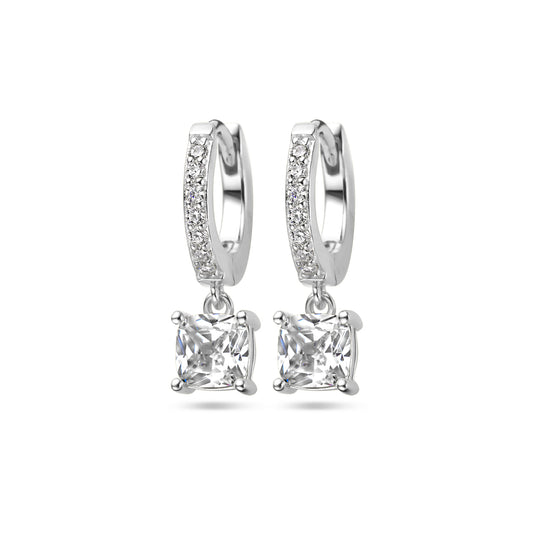 vDam Klapoorringen Zirkonia Zilver Gerhodineerd 1338246