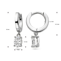 vDam Klapoorringen Zirkonia Zilver Gerhodineerd 1338247