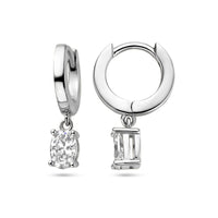 vDam Klapoorringen Zirkonia Zilver Gerhodineerd 1338247