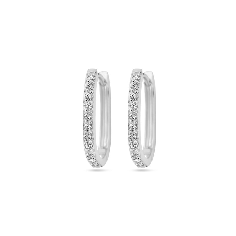 vDam Klapoorringen Zirkonia Zilver Gerhodineerd 1338317