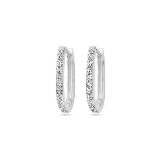 vDam Klapoorringen Zirkonia Zilver Gerhodineerd 1338317