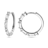 vDam Klapoorringen Zirkonia Zilver Gerhodineerd 1338450