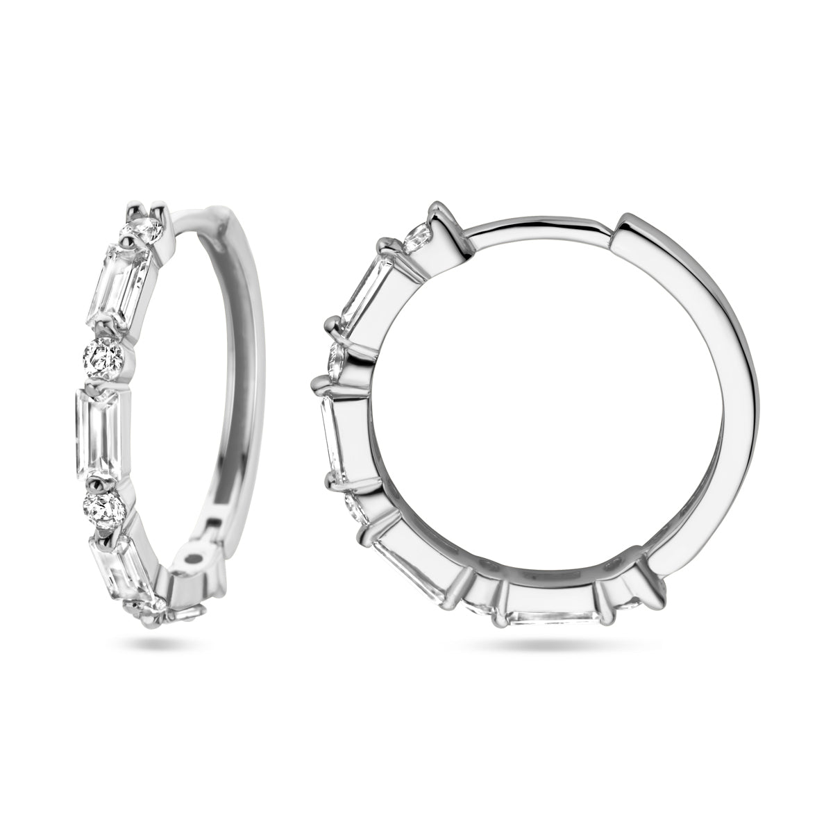 vDam Klapoorringen Zirkonia Zilver Gerhodineerd 1338450