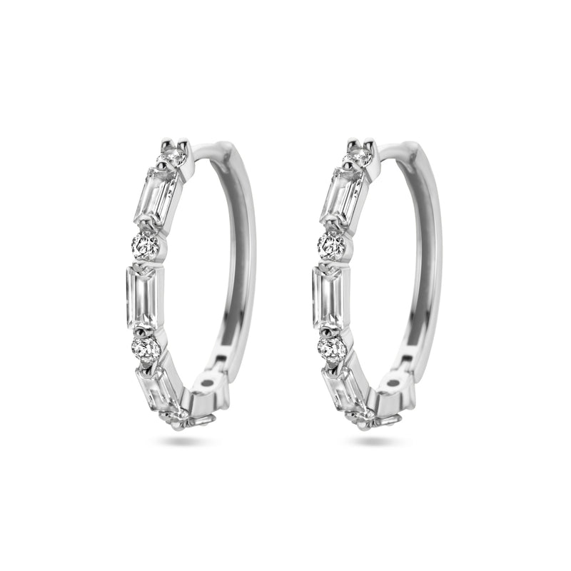 vDam Klapoorringen Zirkonia Zilver Gerhodineerd 1338450