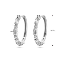 vDam Klapoorringen Zirkonia Zilver Gerhodineerd 1338450