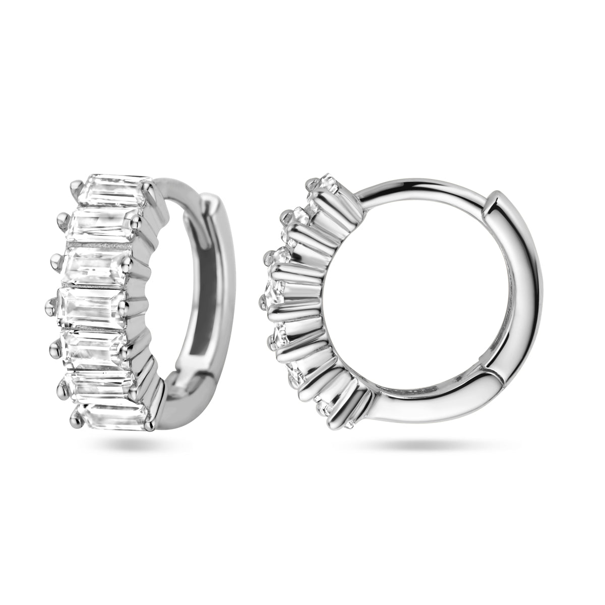 vDam Klapoorringen Zirkonia Zilver Gerhodineerd 1338451