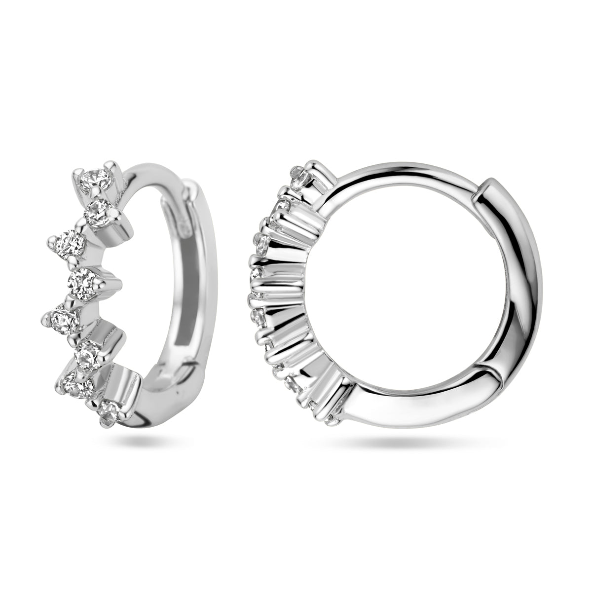 vDam Klapoorringen Zirkonia Zilver Gerhodineerd 1338453