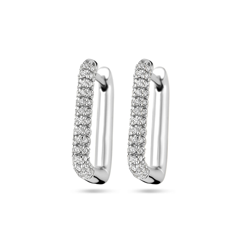 vDam Klapoorringen Zirkonia Zilver Gerhodineerd 1338573